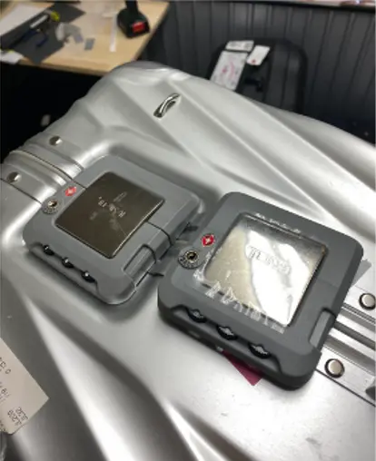 TUMI ロック交換修理（純正対応） 修理後