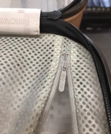 RIMOWA 内装スライダー外れ補修(ファスナー修理) 修理後