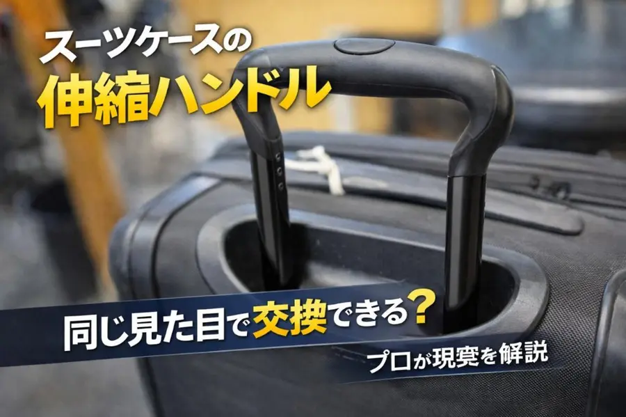 スーツケースの伸縮ハンドル修理・交換|3,500円〜、見た目はどこまで戻る?