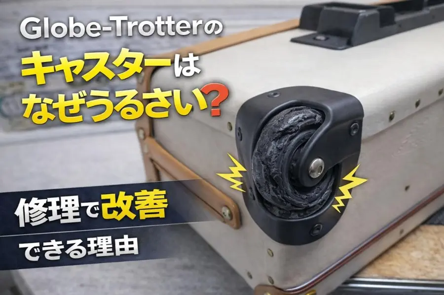 Globe-Trotterのキャスターはなぜうるさい?修理で改善できる理由