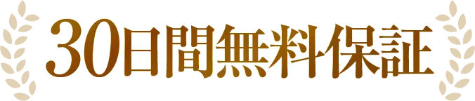 30日間無料保証