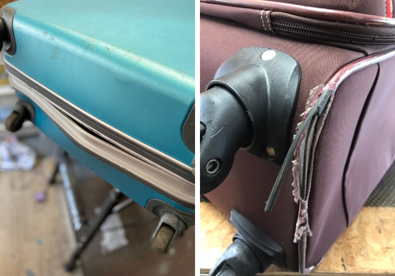 スーツケース　フレーム歪み・破損