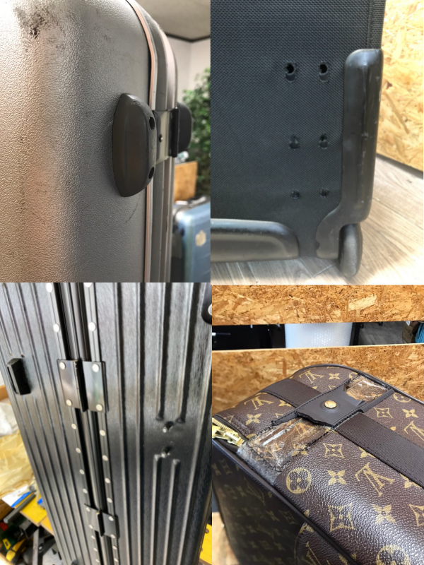 スーツケースのフットパーツ修理例